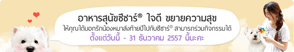 อาหารซีซาร์® ใจดี ขยายความสุข ให้คุณบอกรักน้องหมาไปกับซีซาร์® อาหารซีซาร์® ใจดี ขยายความสุข ให้คุณบอกรักน้องหมาไปกับซีซาร์®